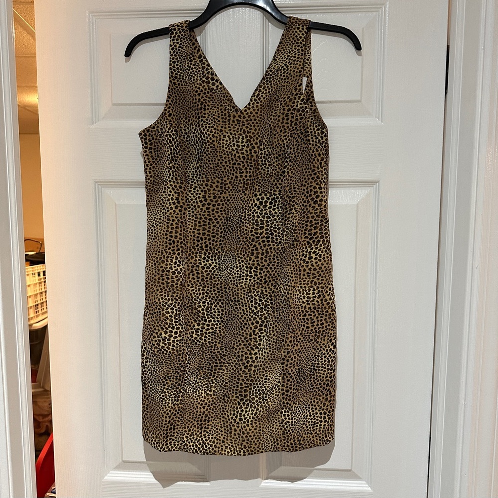 Vintage 90s Gantos leopard dress